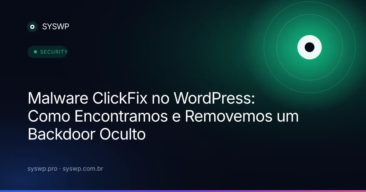 Malware ClickFix no WordPress